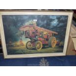 A large Coulson Print depicting a tracker engine,