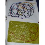 Two Lydia Wright (20th Century) limited edition Prints entitled 'Snares' and 'Wires'.