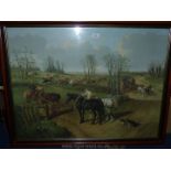 A large framed Print signed lower right J.F.