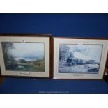 A framed and mounted S. Brough Print entitled 'Derwent Water' (21 1/2"), along with a J.