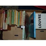 A box of books to include; Ladybird books, The Human Body, Louvre, etc.