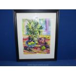 A framed and mounted Watercolour entitled 'Turkish Memories', signed lower right K. Moore.