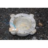 An antique Marble mortar, 11" diameter x 7" high.