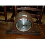 A Oak finished cased cheval type Mantle Clock by ''Dupontic'',