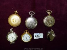 Miscellaneous Quartz pocket watches, six in total.