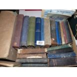 box of vintage religious books: 'The Fool hath Said', 'Starlight Through The Shadows' etc.