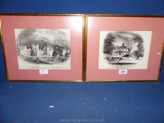 Two framed and mounted Prints depicting "The Holy Wells,