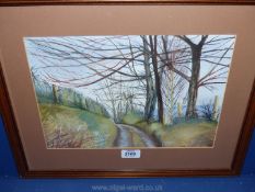 A framed Watercolour entitled verso ''Coming Home'' by Jennifer Jameson,