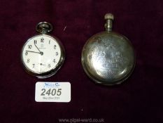 A silver cased pocket watch for restoration,