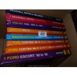 Eight Haynes Motor Manuals: Volvo, Astra etc.