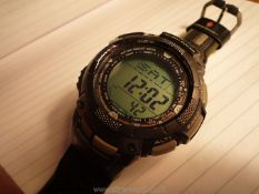 A ''Casio Sport Protrek Tough Solar triple sensor'' Gentleman's 51 mm diameter Wristwatch with