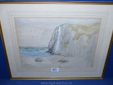 An unsigned Watercolour entitled ''Freshwater 1892", framed and mounted,