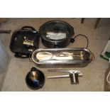A stainless steel fish kettle, large slow cooker, square multi cooker, kettle etc..