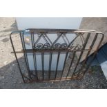 A pair of metal garden gates,