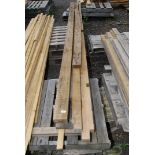 7 lengths of used timber including 3'' x 2'' and 4 1/2'' x 2''.