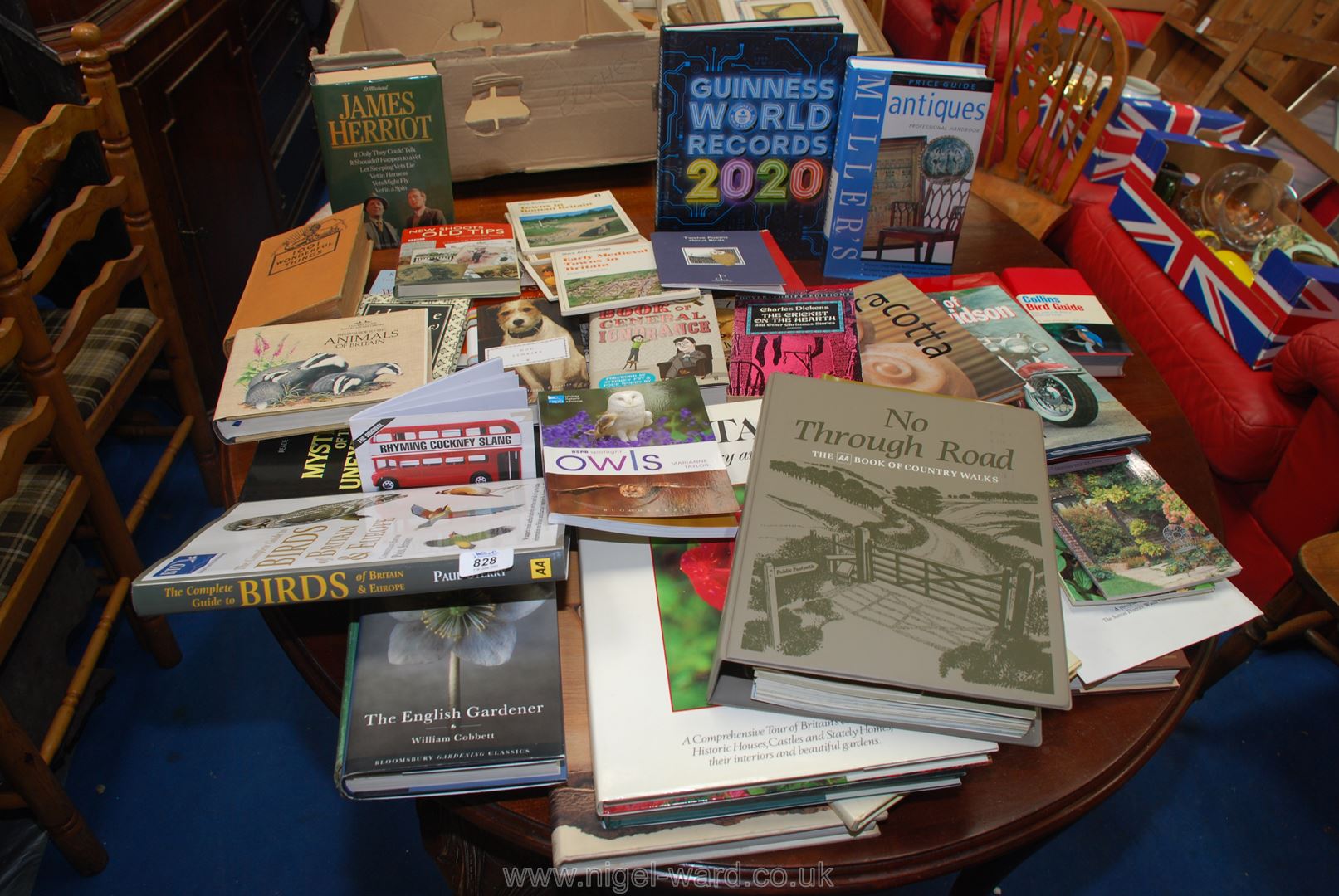 A large quantity of miscellaneous books including birds, gardens, motorcycles, etc.