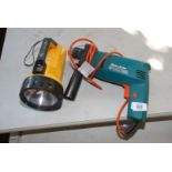 A Black & Decker drill and torch.