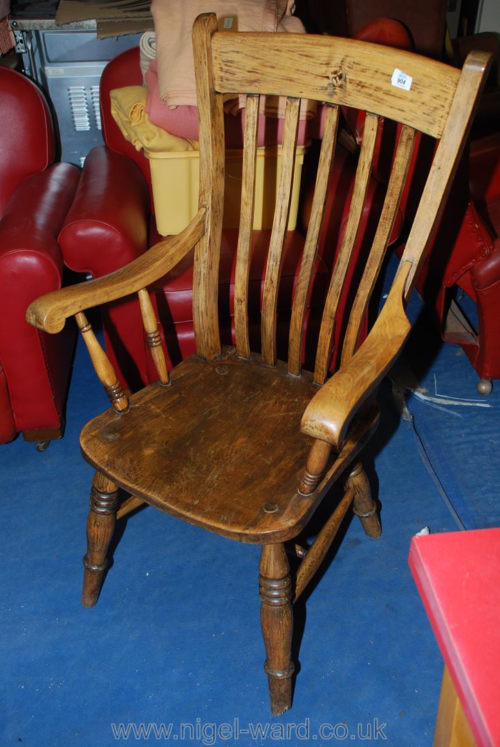 A Grandfather chair.