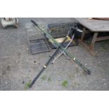 A beech casting rod rest, shooting seat, etc.