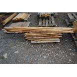 A pallet of various rough sawn timber.