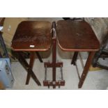 Two folding occasional Tables in stand.