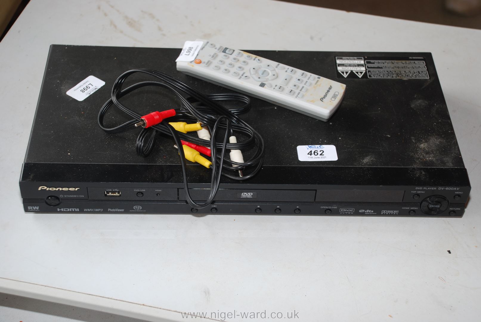 A DVD player.