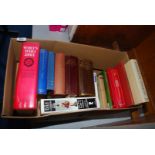 A box of Who's Who 2001, dictionaries, etc.