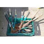 A large quantity of garden shears.