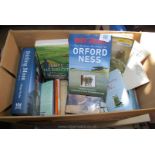 A box of gardening books, countryside books and a Stirling Moss book.