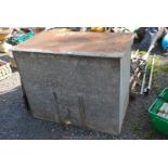 A galvanised coal bin/ storage box.