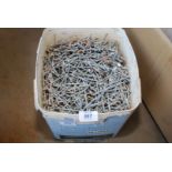 A box of galvanised wire nails.