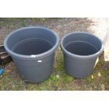 Two large plastic Planters.