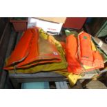 A quantity of life jackets etc.