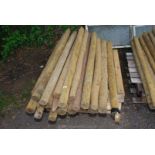 22 treated 3'' and 4'' round Stakes,