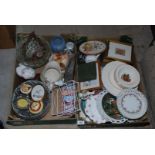 Two boxes of various china, glassware, pictures etc.