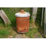 A Dustbin style garden brazier.