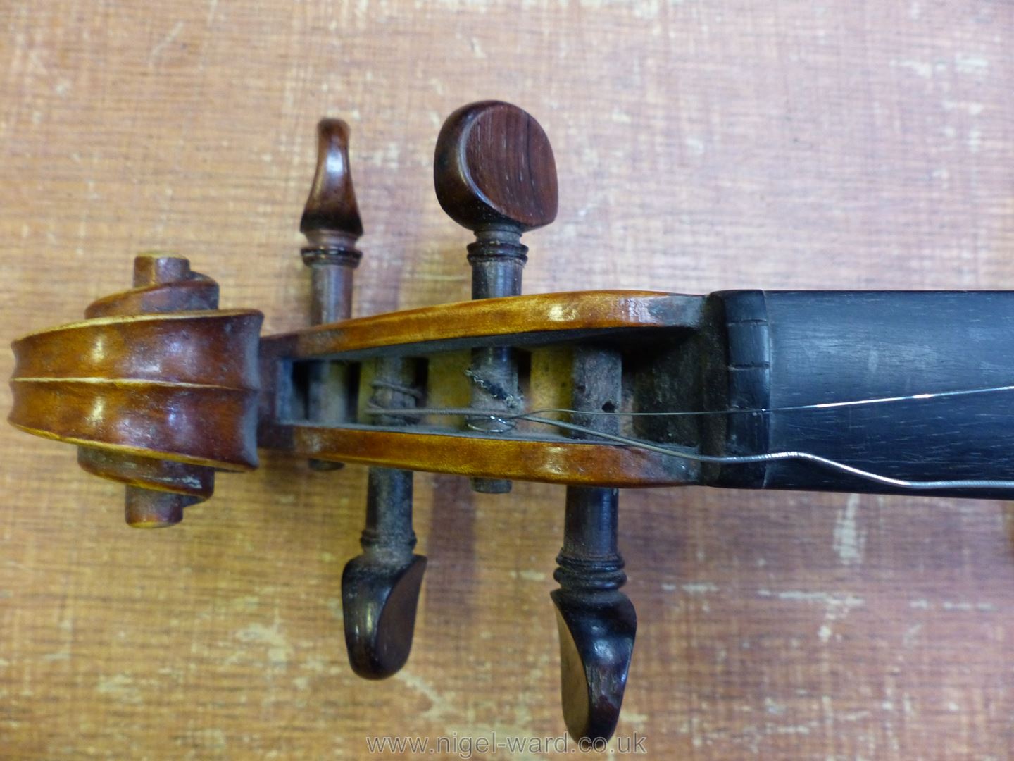 A good 'Tiger striped' Violin with paper label inside 'Sole Agents Hawkes & Son, Denman Street, - Image 34 of 66