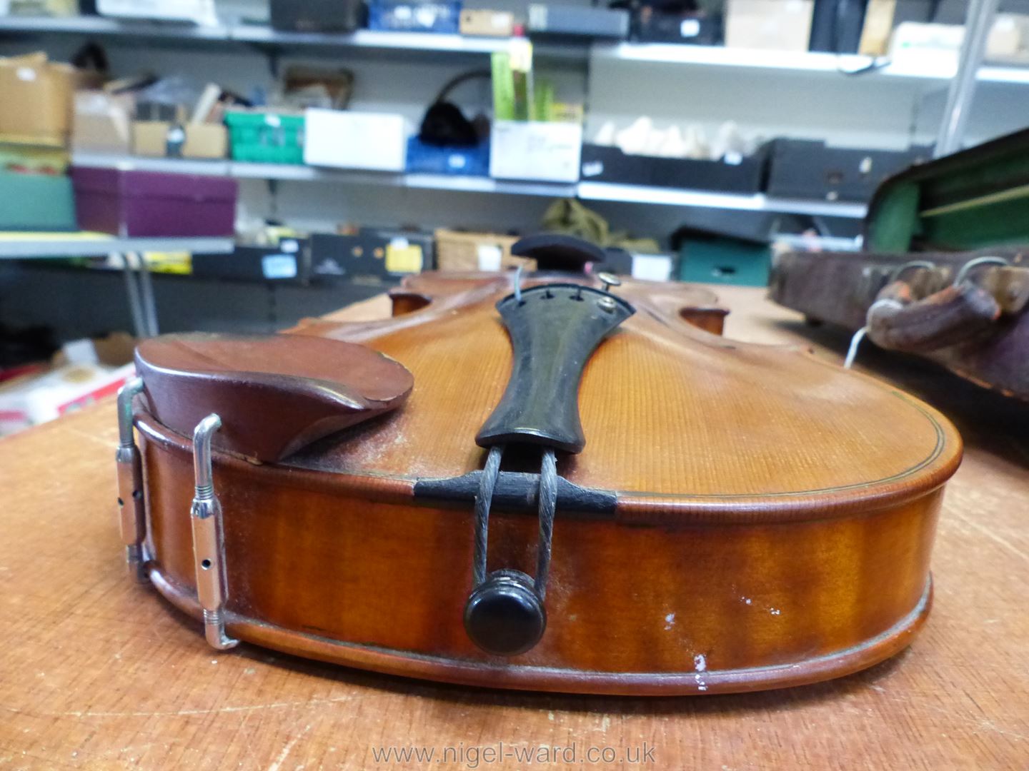 A good 'Tiger striped' Violin with paper label inside 'Sole Agents Hawkes & Son, Denman Street, - Image 37 of 66