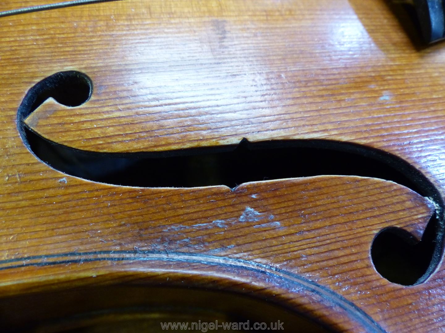 A good 'Tiger striped' Violin with paper label inside 'Sole Agents Hawkes & Son, Denman Street, - Image 26 of 66