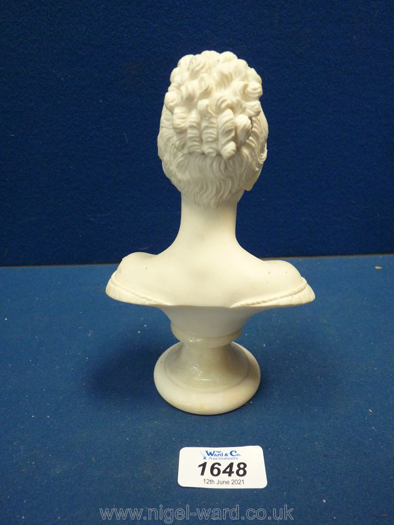 A Giannelli sculpture of a bust of a Lady, on plinth, signed and dated 1985, 7'' tall. - Image 2 of 2