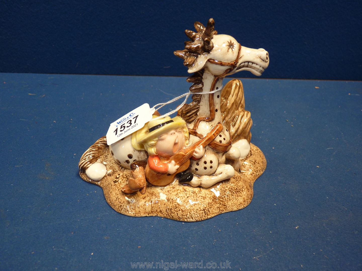 A boxed Royal Doulton Thelwell figure 'So treat Him Like a Friend', 5'' tall.