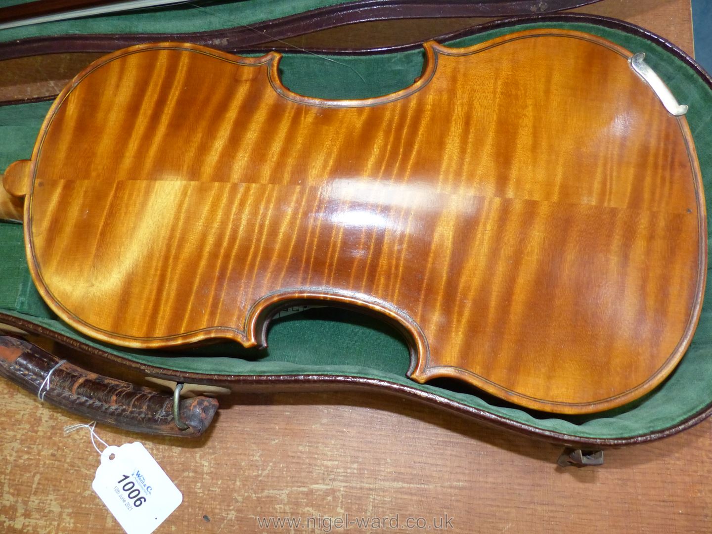 A good 'Tiger striped' Violin with paper label inside 'Sole Agents Hawkes & Son, Denman Street, - Image 41 of 66