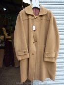 A brown Duffle Coat with buttons and two patch pockets, size XL.