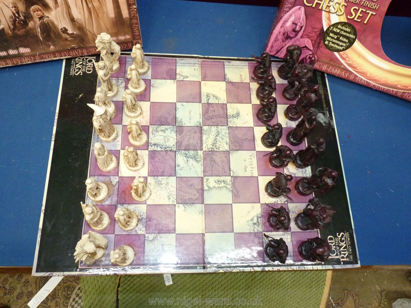 Lord of The Rings: a boxed chess set and Two Towers board game. - Image 3 of 3