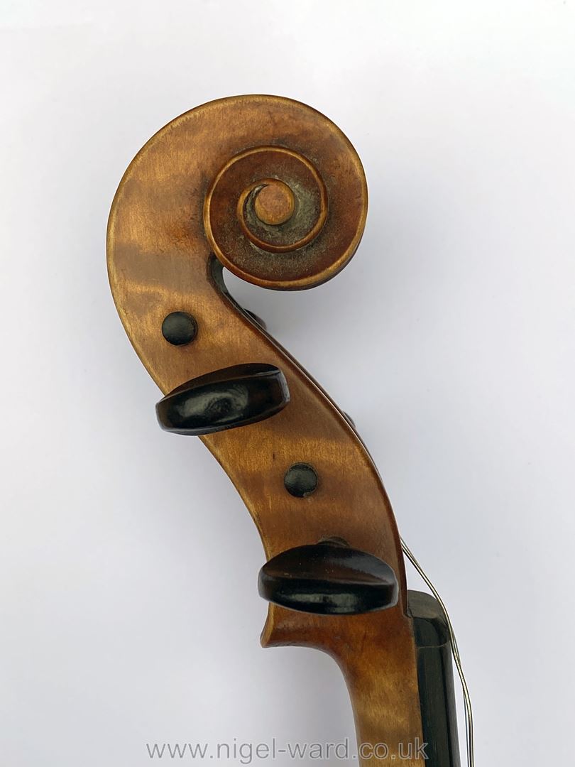 A good 'Tiger striped' Violin with paper label inside 'Sole Agents Hawkes & Son, Denman Street, - Image 9 of 66