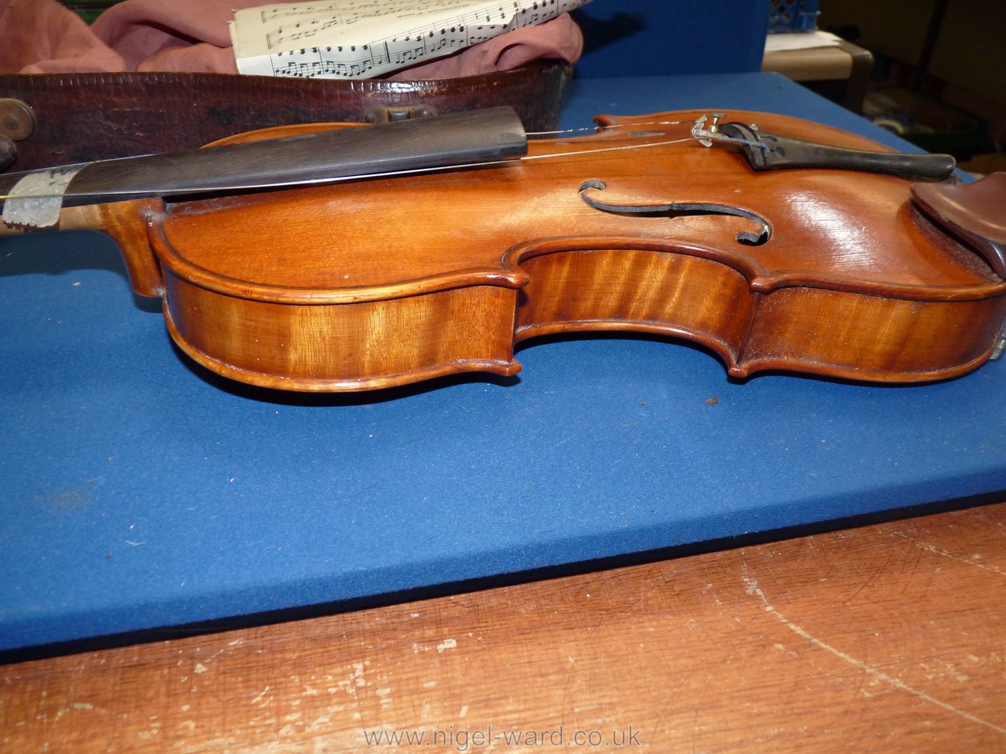 A good 'Tiger striped' Violin with paper label inside 'Sole Agents Hawkes & Son, Denman Street, - Image 5 of 66