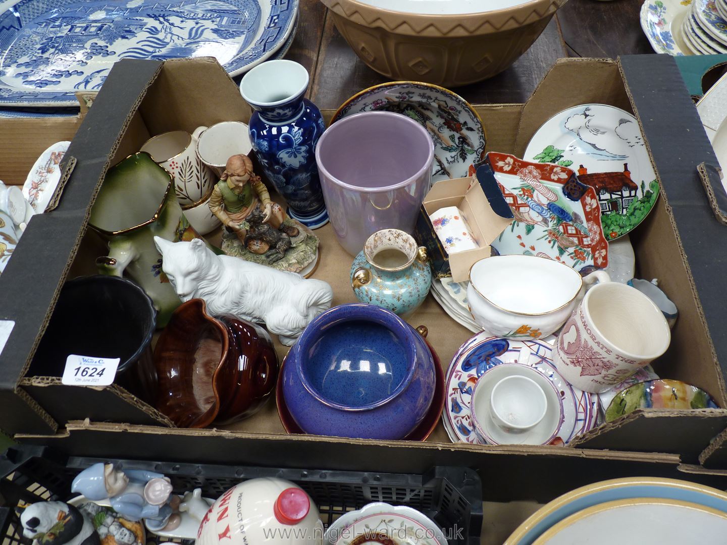 A quantity of china including Gaudy Welsh trio, oriental plates, Dartmouth vase, Silver Jubilee mug, - Image 2 of 2