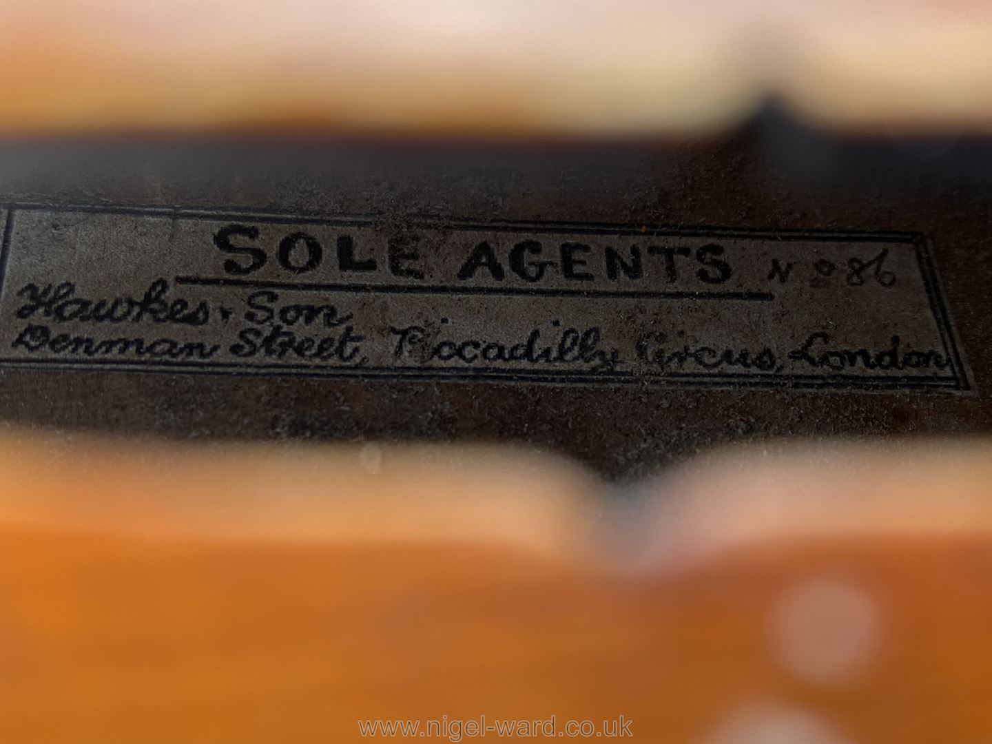 A good 'Tiger striped' Violin with paper label inside 'Sole Agents Hawkes & Son, Denman Street, - Image 11 of 66