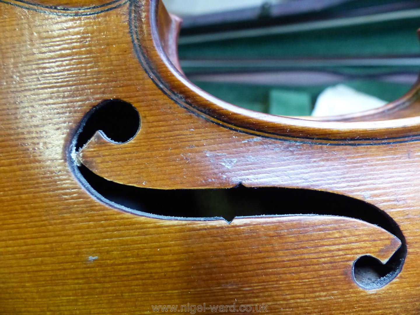 A good 'Tiger striped' Violin with paper label inside 'Sole Agents Hawkes & Son, Denman Street, - Image 46 of 66