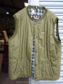 A Barbour quilted Gilet, size XL.